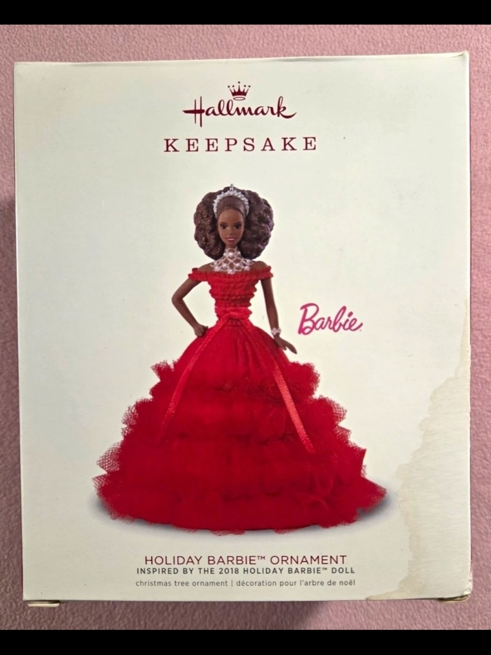 Barbie Holiday Ornament in Red and White by Barbie